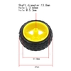 Bánh Xe Robot Màu Vàng 66x27x12mm Trục 10mm Lỗ Trục 5.3mm
