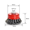 Bát Đánh Rỉ Chổi Sắt Xoắn Ốc XO Màu Đỏ Lỗ Trục M10 Dây Thép Xoắn