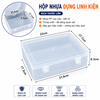 Hộp Nhựa Trong Suốt Có Nắp 22x17.7x6.3CM - Hộp Đựng Linh Kiện, Ốc Vít, Dụng Cụ DIY
