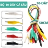 Bộ 10 Dây Kẹp Cá Sấu 2 Đầu Kết Nối 5 Màu Sắc Dài 50cm