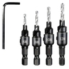 Bộ 4 Mũi Khoan Mở Lỗ Vát Chìm 6MM 8MM 10MM 12MM Mở Lỗ Vát Hình Nón Chuôi Lục Giác