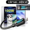 Cáp Sạc Điện Thoại CB Hiển Thị Số Sạc Nhanh 100W Dài 120Cm