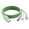Dây Cáp 3 Đầu Đa Năng Sạc Điện Thoại Silicon 3 Màu Dài 120Cm