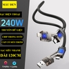 Cáp Sạc Điện Thoại Lò Xo ECH Sạc Nhanh 240W 4 IN1 Dài 2M Nặng 90G