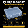 Hộp Nhựa Trong Suốt Có Nắp 22x17.7x6.3CM - Hộp Đựng Linh Kiện, Ốc Vít, Dụng Cụ DIY