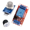 Combo Mạch Cảnh Báo Khí Gas (Gồm 1 Module Cảm Biến Khí Gas MQ2, 1 Module Relay 1 Kênh, 1 Còi Chip 5V)