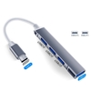 Cáp USB Mở Rộng Cổng Kết Nối UB Đầu TypeC Cổng 3.0 Chia Và Chuyển Đổi HUB Bằng Kim Loại Nhôm