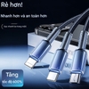 Cáp Sạc Điện Thoại BTS 3 Đầu 66W Dài 120CM
