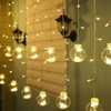 Dây Đèn Led Trang Trí Bóng Tròn Sang Trọng 16 Bóng Nhiều Màu Có Sợi Tóc Giả Bên Trong