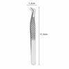 Nhíp Kẹp Gắp Linh Kiện TKC Trắng Bạc Họa Tiết Kim Cương Dài 13CM 15G