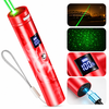 Đèn Laser Xanh Công Suất Cao Có Màn Hình Báo Pin – Laser Pointer USB Sạc Lại, Kèm Dây Đeo