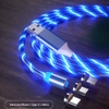Cáp Sạc Nam Châm 3 Đầu Có Đèn LED - Dây Dù Chống Gãy - Sạc Nhanh An Toàn