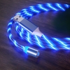 Cáp Sạc Nam Châm 3 Đầu Có Đèn LED - Dây Dù Chống Gãy - Sạc Nhanh An Toàn