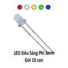 LED Siêu Sáng Phi 3mm - Gói 10 con