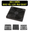 Bộ 3 Món Tấm Bảo Vệ Quạt Tản Nhiệt Lọc Bụi Bẩn Màu Đen Nhựa ABS