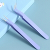 Bộ 2 Nhíp Bằng Thép Không Rỉ Túi Nhựa PVC Kẹp Gắp Linh Kiện Lông Mi Trang Sức Tổ Yến