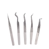 Nhíp Kẹp Gắp Linh Kiện TKC Trắng Bạc Họa Tiết Kim Cương Dài 13CM 15G