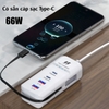 Ổ Điện USB Sạc Nhanh Điện Thoại 66W 5 Trong 1 Thông Minh USB Và TypeC 2024