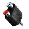 Đầu Jack RCA Chuyển Đổi Audio 3.5mm Ra AV Chuyển Đổi Âm Thanh Một Sang Hai Mạ Vàng
