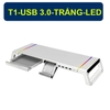 Kệ Để Màn Hình Máy Tính Laptop T1 Cao Cấp Kiểu Dáng Hiện Đại Trang Bị 4 Cổng USB Đèn Led