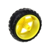 Bánh Xe Robot Màu Vàng 66x27x12mm Trục 10mm Lỗ Trục 5.3mm