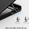 Đế Tản Nhiệt Laptop 6 Quạt LED Xanh - Quạt Làm Mát Máy Tính - Giá Đỡ Chống Nóng