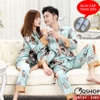 [Sale tại web 50%] Bộ đồ pijama nam cặp đôi lụa satin cao cấp QM134