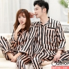 [Sale tại web 40%] Bộ đồ pijama nam tay dài lụa satin mềm QM136