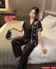Bộ đồ ngủ Pijama cặp đôi lụa luxury mềm mịn sang trọng tay ngắn quần dài QM0003