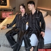 Bộ đồ ngủ Pijama nam lụa luxury mềm mịn sang trọng tay dài quần dài mặc nhà mặc ngủ thoải mái QM0006