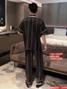 Bộ đồ ngủ Pijama nam lụa luxury mềm mịn sang trọng tay ngắn quần dài QM0007