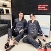 Bộ đồ ngủ pijama cặp đôi lụa luxury cao cấp quần dài tay dài sang trọng QM0023