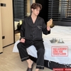 Bộ đồ ngủ Pijama nam lụa luxury mềm mịn sang trọng tay dài quần dài QM0025