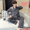 Bộ đồ ngủ Pijama nam lụa luxury mềm mịn sang trọng tay dài quần dài QM0029