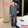 Bộ đồ ngủ Pijama nam lụa luxury mềm mịn sang trọng tay dài quần dài QM0029