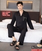 Bộ đồ ngủ Pijama nam lụa luxury mềm mịn sang trọng tay dài quần dài QM0033