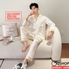 Bộ đồ ngủ Pijama nam lụa luxury mềm mịn sang trọng tay dài quần dài QM0040