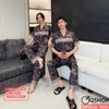 Bộ đồ ngủ pijama cặp đôi lụa luxury cao cấp quần dài tay ngắn sang trọng QM0043