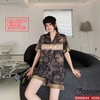 Bộ đồ ngủ pijama cặp đôi lụa luxury cao cấp quần ngắn tay ngắn sang trọng QM0044
