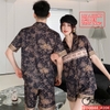 Bộ đồ ngủ pijama cặp đôi lụa luxury cao cấp quần ngắn tay ngắn sang trọng QM0044