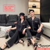 Bộ đồ ngủ pijama cặp đôi lụa luxury cao cấp quần dài tay ngắn sang trọng QM0045