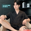 Bộ đồ ngủ pijama nam lụa satin quần ngắn mặc nhà mặc ngủ thoải mái QM0057
