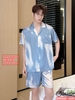 Bộ đồ ngủ Pijama cặp đôi lụa luxury mềm mịn sang trọng tay ngắn quần ngắn QM0062