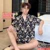 Bộ đồ ngủ Pijama nam lụa luxury mềm mịn sang trọng tay ngắn quần ngắn có túi quần QM0063