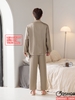QM0065 - Bộ đồ ngủ Pijama nam lụa tay dài quần dài