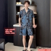 Bộ đồ ngủ Pijama nam lụa luxury mềm mịn sang trọng tay ngắn quần ngắn QM0067
