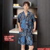 Bộ đồ ngủ Pijama nam lụa luxury mềm mịn sang trọng tay ngắn quần ngắn QM0067