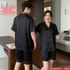 Bộ đồ ngủ pijama cặp đôi lụa luxury cao cấp quần ngắn tay ngắn sang trọng QM0072