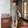 Bộ đồ ngủ Pijama nam lụa luxury mềm mịn sang trọng tay ngắn quần ngắn QM0075