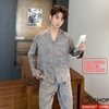 Bộ đồ ngủ Pijama nam lụa luxury mềm mịn sang trọng tay dài quần dài QM0087